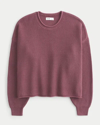 Hollister Easy Rollneck Crew Sweater In Purple