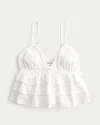 Hollister Easy Tiered Blouse In White