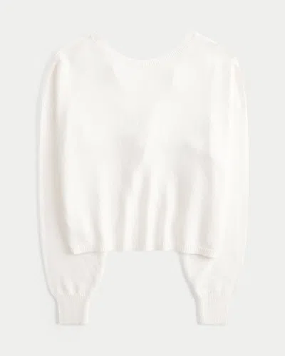 Hollister Easy Twist Back Sweater In Nude