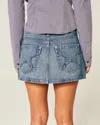 Hollister Embroidered Star Pocket Denim Mini Skort