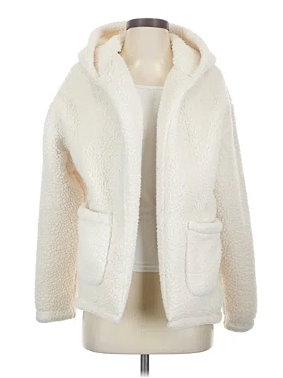 Pre-owned Hollister Faux Fur Jacket In White