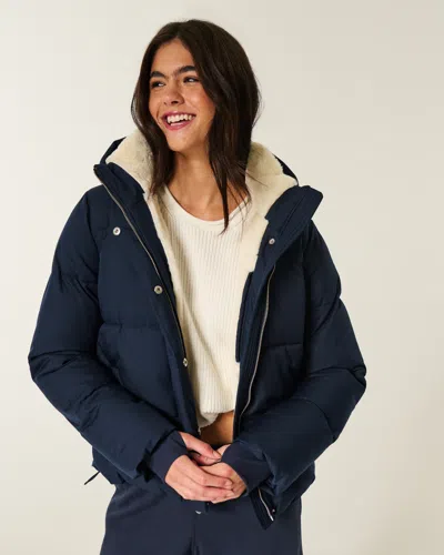 Hollister Faux Fur-lined All-weather Puffer Jacket