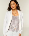 Hollister Faux Fur-lined No-close Fleece Cardigan