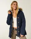 Hollister Faux Fur-lined Parka In Blue