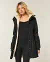 Hollister Faux Fur-lined Parka In Black