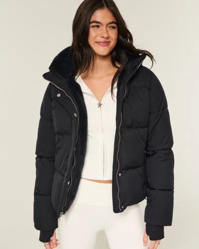 Hollister Faux Fur-lined Puffer Jacket