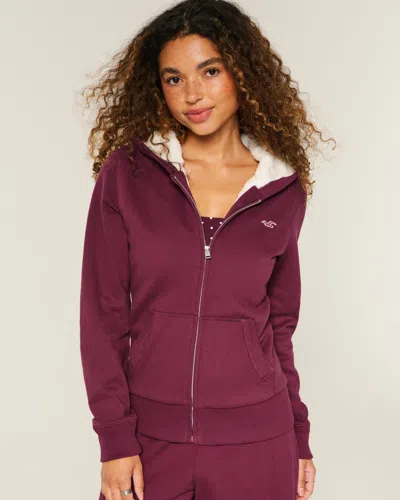 Hollister Faux Fur-lined Zip-up Hoodie