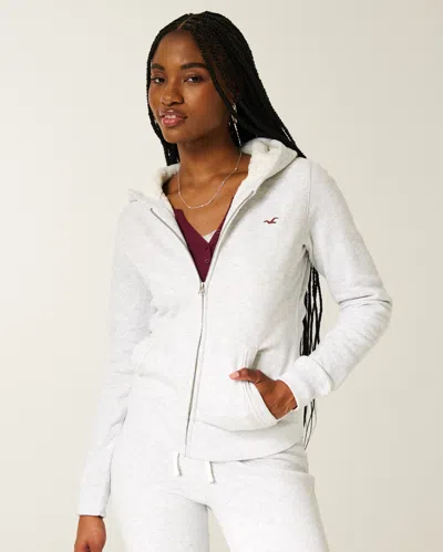 Hollister Faux Fur-lined Zip-up Hoodie