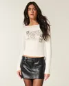 Hollister Faux Leather Mini Skort