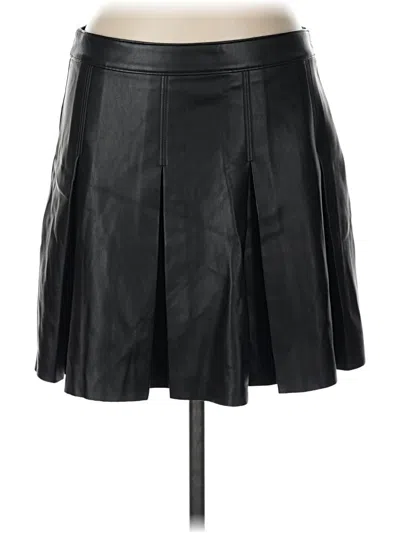 Pre-owned Hollister Faux Leather Skirt In Black