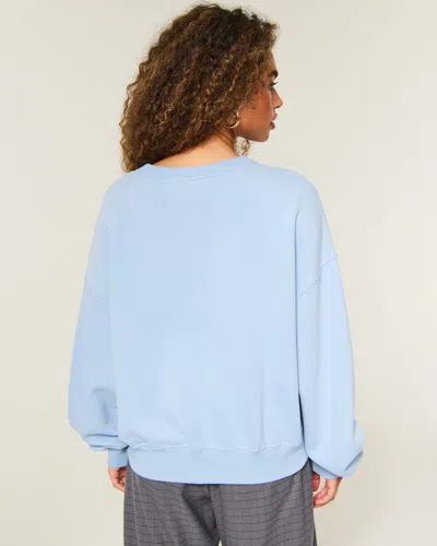 Hollister Feel Good Easy Crew Sweatshirt In Blue