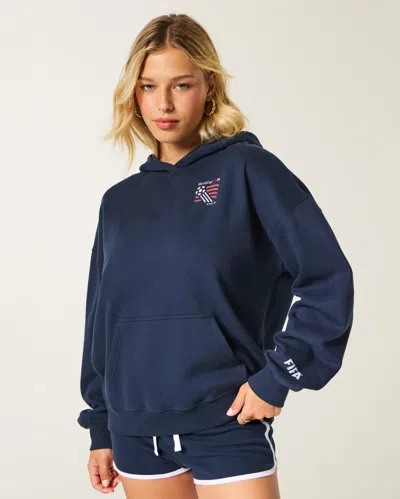 Hollister Feel Good Fifa World Cup™ 1994 Usa Graphic Hoodie In Blue