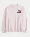 Hollister Feel Good Graphic Mock-neck Sweatshirt In Pink
