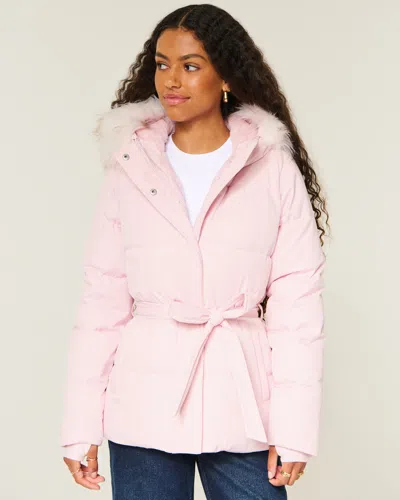 Hollister Feel Good Longline Puffer Jacket In Multi