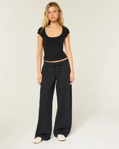 Hollister Feel Good Low-rise Baggy Sweatpants In Black