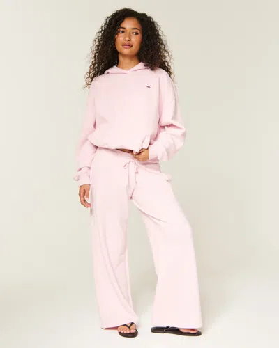 Hollister Feel Good Low-rise Baggy Sweatpants In Pink