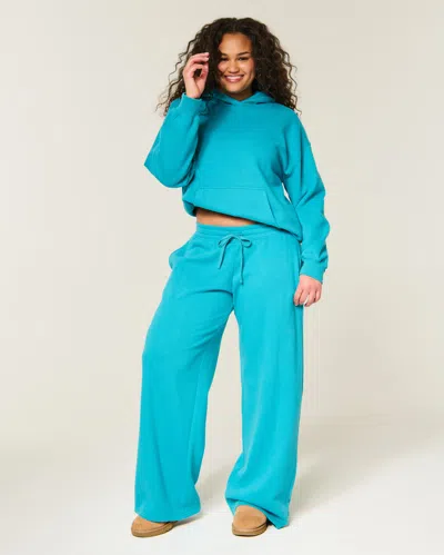 Hollister Feel Good Low-rise Baggy Sweatpants In Turquoise
