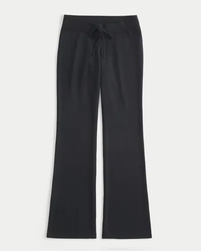 Hollister Feel Good Low-rise Bootcut Sweatpants In Black
