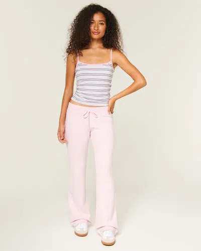 Hollister Feel Good Low-rise Bootcut Sweatpants In Light Pink