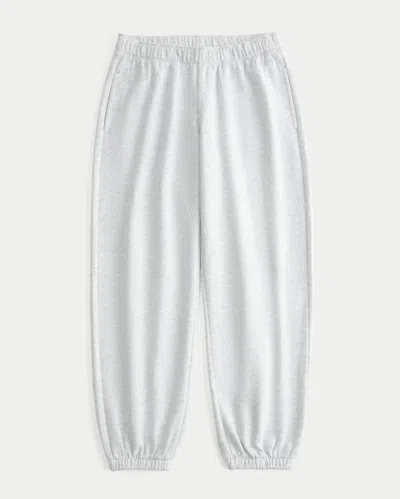 Hollister Feel Good Low-rise Fleece Joggers In White