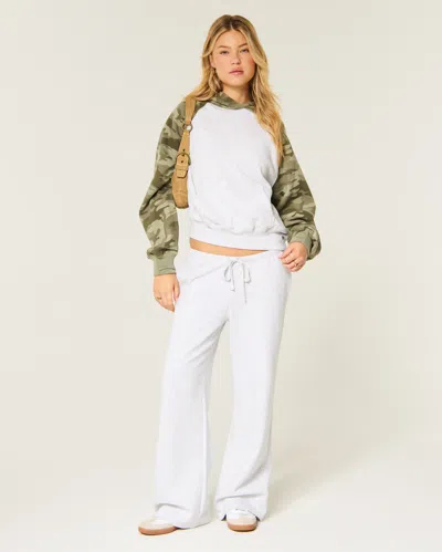 Hollister Feel Good Low-rise Wide-leg Sweatpants In Black