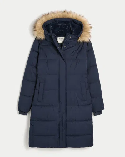 Hollister Feel Good Parka In Blue