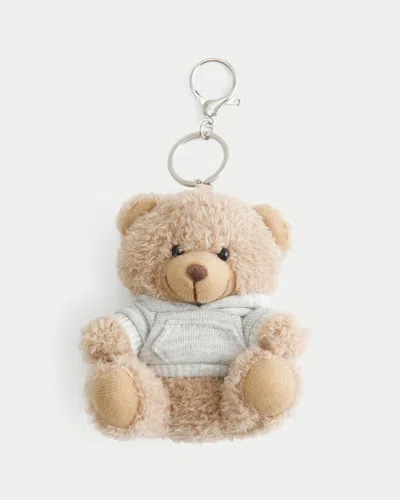 Hollister Feel Good Teddy Bear Keychain In Brown
