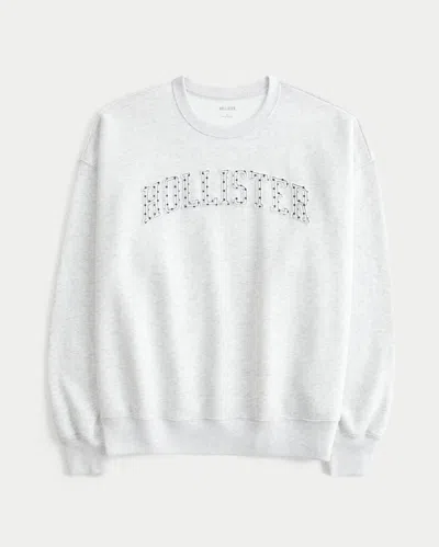 Hollister Feel Good Trapped Dot Logo Graphic Sweatshirt In Brown