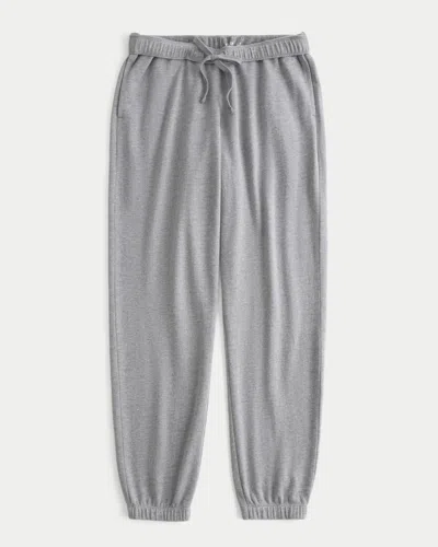 Hollister Fleece Icon Joggers In Gray