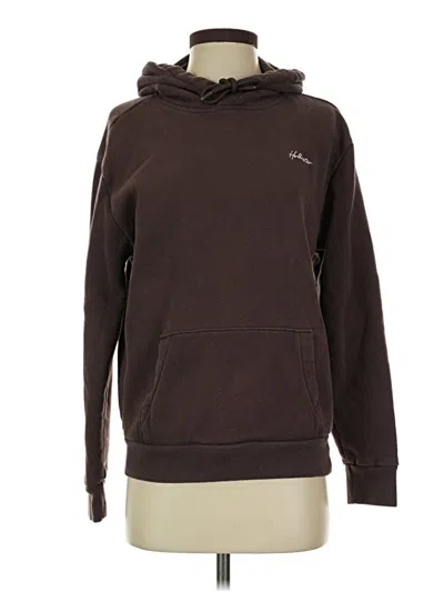 Pre-owned Hollister Fleece Jacket In Brown