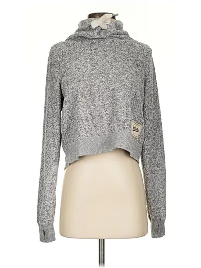 Pre-owned Hollister Fleece Jacket In Gray