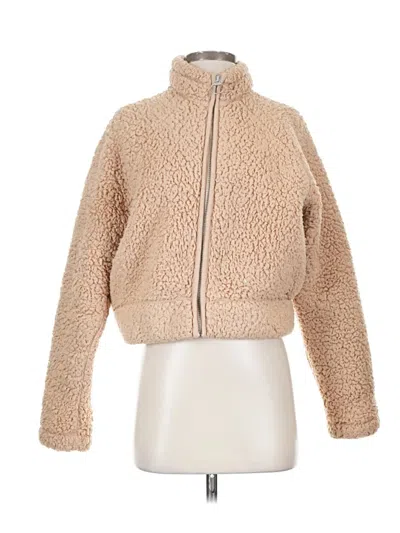 Pre-owned Hollister Fleece Jacket In Tan