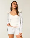 Hollister Fleece Mini Short In White