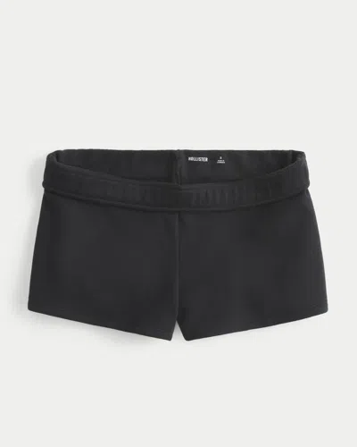 Hollister Fleece Mini Short In Black