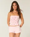 Hollister Fleece Mini Short In Pink