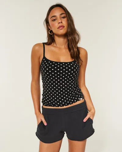 Hollister Fleece Mini Shorts In Black