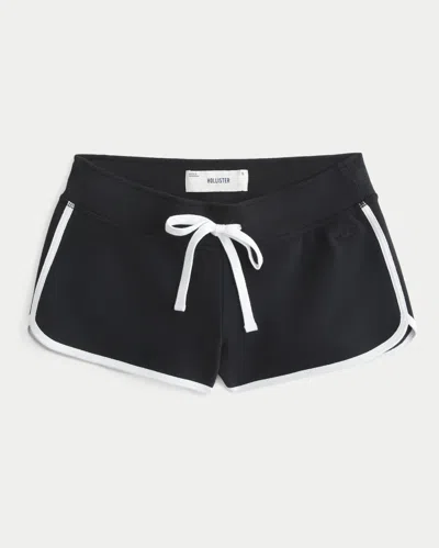Hollister Fleece Shortie Shorts In Black