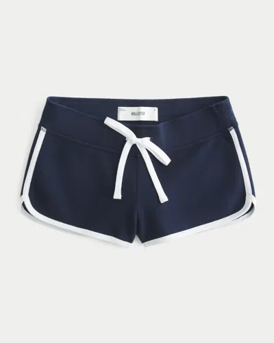 Hollister Fleece Shortie Shorts In Blue