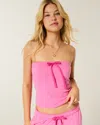 Hollister Fleece Tube Top In Pink