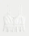 Hollister Fringe Crop Mini Tank In White
