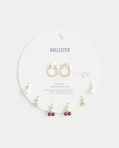 Hollister Gold Multipack Earring Charm Set In Gold Multi Pk