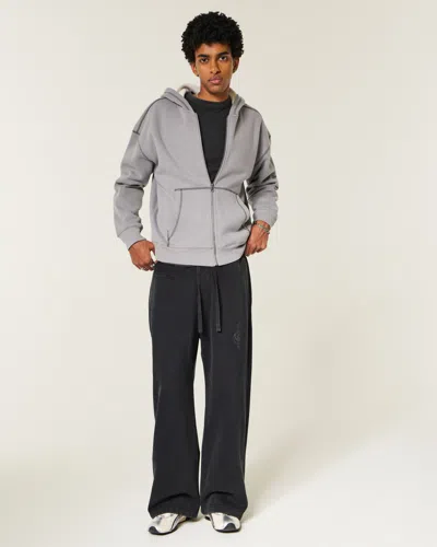 Hollister Graphic Super Baggy Sweatpants In Black