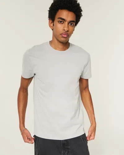 Hollister Heavyweight Slim Crew T-shirt In Gray