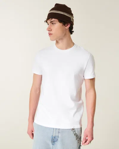 Hollister Heavyweight Slim Crew T-shirt In White