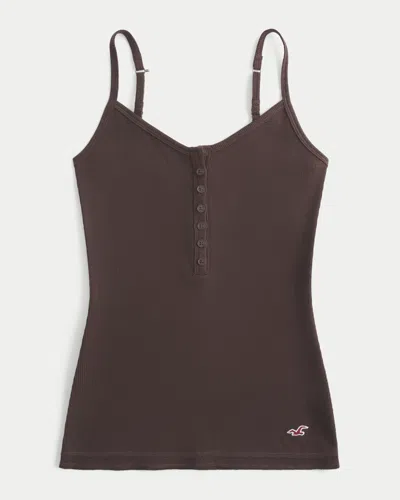 Hollister Henley Cami In Brown