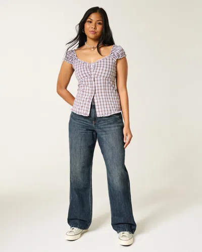 Hollister High-rise Dark Wash Baggy Jeans In Black