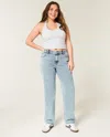 Hollister High-rise Medium Wash Straight Jeans