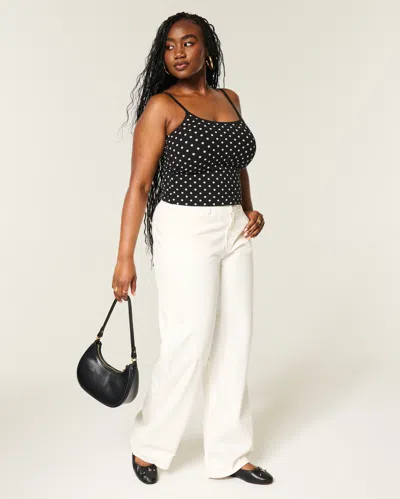 Hollister High-rise White Baggy Jeans In Black