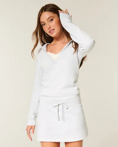 Hollister Hooded Long-sleeve Fleece Dress