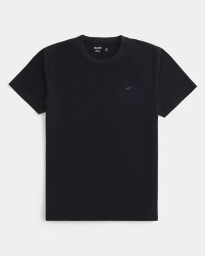 Hollister Icon Crew T-shirt In Black
